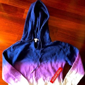 Good American cropped ombré sweatshirt